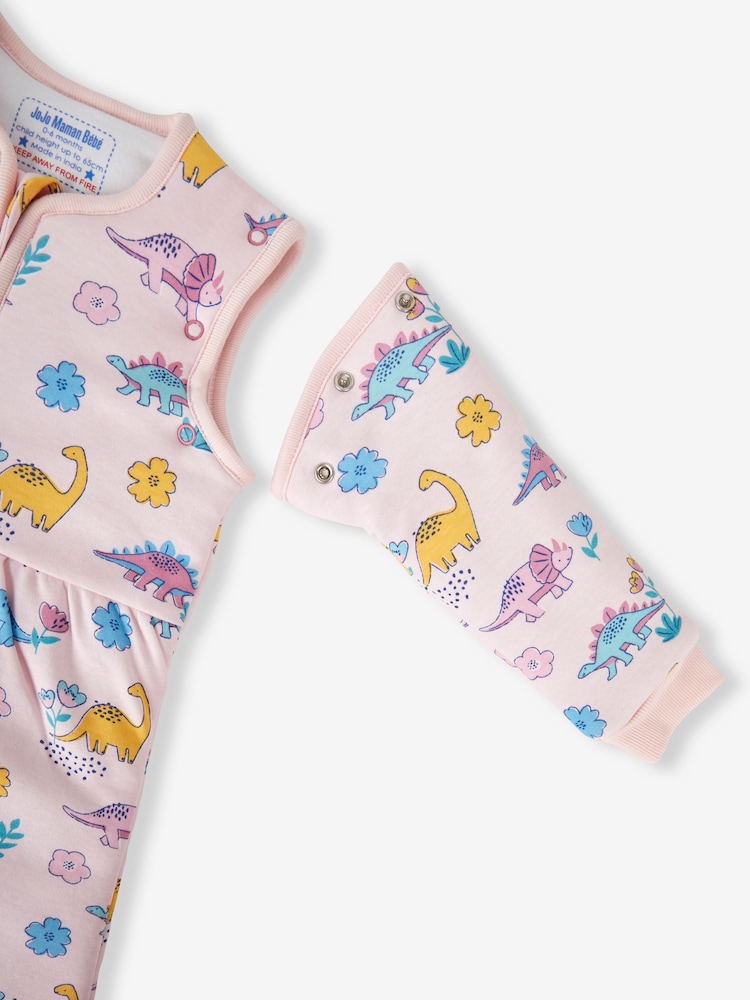 JoJo Maman Bébé Pink Dino 3.5 Tog Baby Sleeping Bag - Image 4 of 4