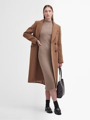 Barbour® Beige Francis Knitted 100% Cotton Midi Dress - Image 2 of 7