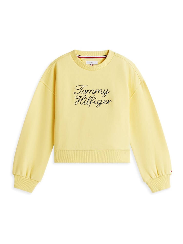 Tommy Hilfiger Yellow Rope Logo Relaxed Terry Sweatshirt - Image 5 of 5 Tommy Hilfiger Yellow Rope Logo Relaxed Terry Sweatshirt - Image 5 of 5