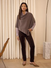 Brun foncé - Poncho Gassato en cachemire Pure Collection - Image 3 sur 3