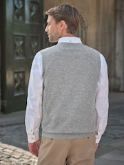 Pure Collection Light Grey Cashmere Vest - Image 2 of 3