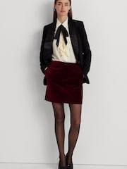 Lauren Ralph Lauren Black Satin Trim Crepe Blazer - Image 4 of 6