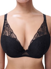 Chantelle Black Kiss Lace Plunge Underwired Bra - Image 3 of 5