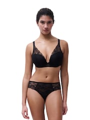 Chantelle Black Kiss Lace Plunge Underwired Bra - Image 4 of 5