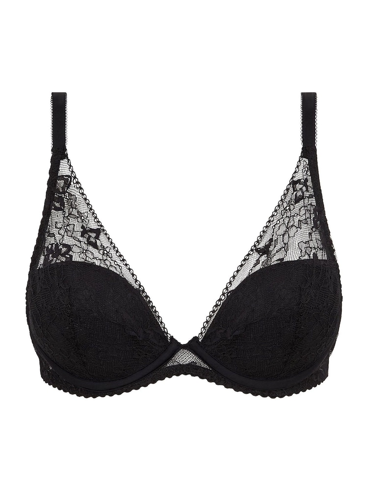Chantelle Black Kiss Lace Plunge Underwired Bra - Image 5 of 5 Chantelle Black Kiss Lace Plunge Underwired Bra - Image 5 of 5