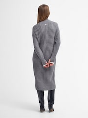 Barbour® Grey 100% Cotton Winona Chunky Knitted Midi Dress - Image 2 of 8