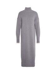 Barbour® Grey 100% Cotton Winona Chunky Knitted Midi Dress - Image 7 of 8