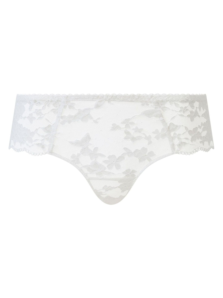Puti - Chantelle Kiss Lace Low Rise Shorty Knickers - Larawan 4 ng 4