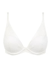 Chantelle White Kiss Lace Plunge Underwired Bra - Image 6 of 6