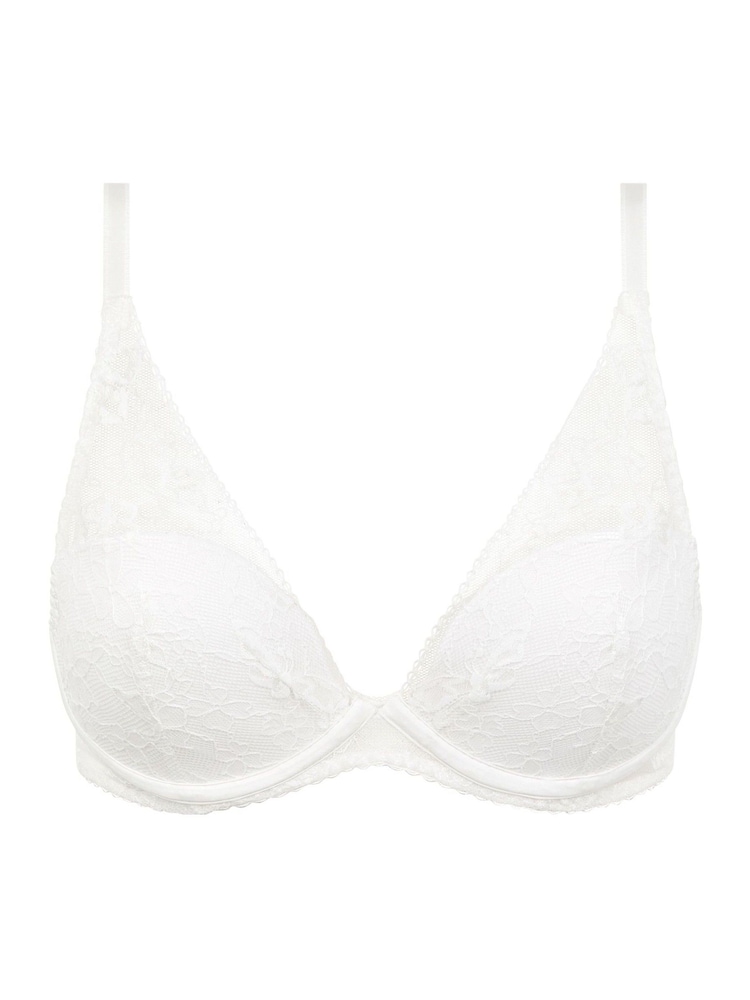 Chantelle White Kiss Lace Plunge Underwired Bra - Image 6 of 6 Chantelle White Kiss Lace Plunge Underwired Bra - Image 6 of 6