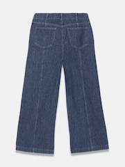 Mint Velvet Blue Pinstripe Wide Jeans - Image 8 of 8