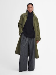 Barbour® Black 100% Cotton Rib Stitch Knitted Cape Wool Blend Jumper - Image 3 of 8