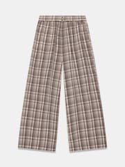 Mint Velvet Brown Check Belted Wide Leg Trousers - Image 7 of 7