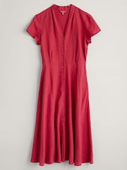 Seasalt Cornwall Pink Carved Wood Linen Dress - Image 7 of 8