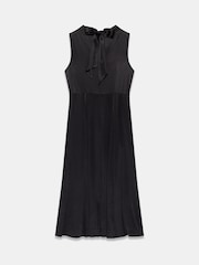 Mint Velvet Black Satin Cowl Neck Midi Dress - Image 6 of 6