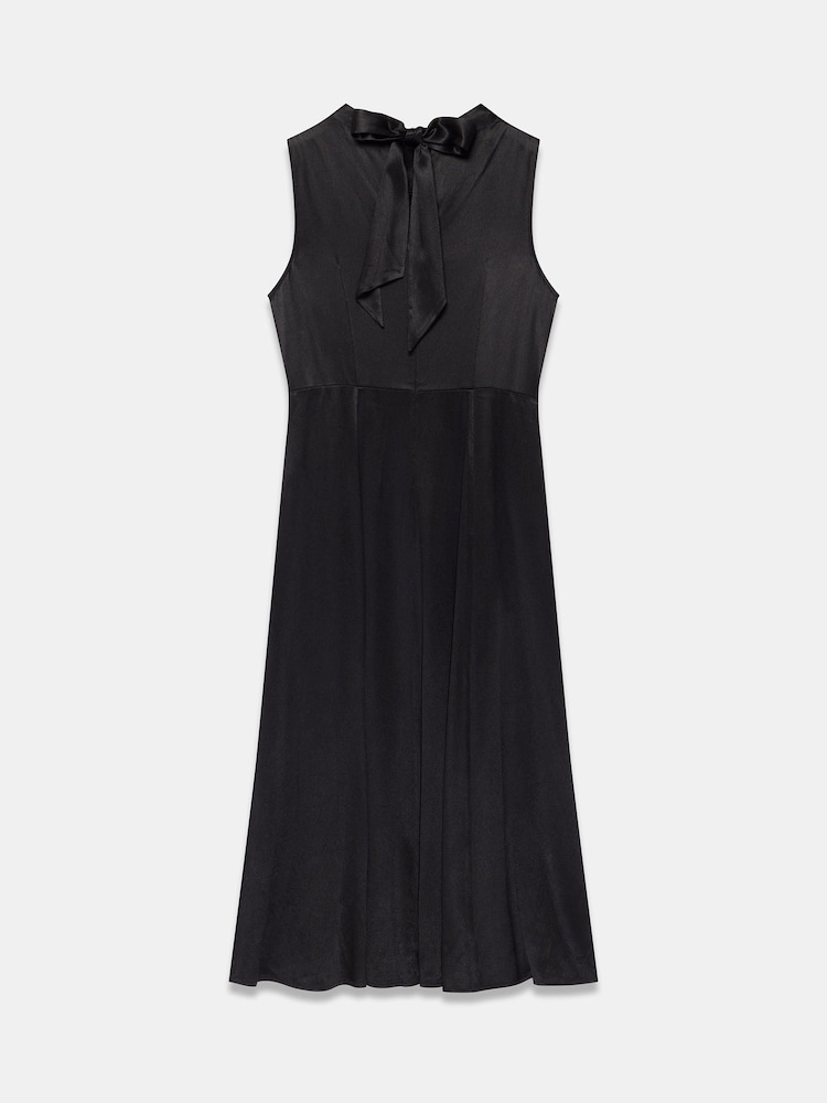 Mint Velvet Black Satin Cowl Neck Midi Dress - Image 6 of 6 Mint Velvet Black Satin Cowl Neck Midi Dress - Image 6 of 6