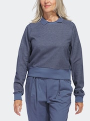 adidas Golf Navy Women'S Go-To Sweatshirt - Image 4 of 7