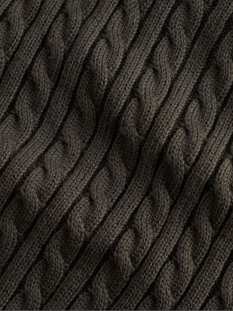 Barbour® Green 100% Cotton Stitch Guernsey Knitted Cape Jumper - Image 8 of 8 Barbour® Green 100% Cotton Stitch Guernsey Knitted Cape Jumper - Image 8 of 8