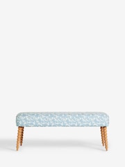 Laura Ashley Cariad Spray Newport Blue Rowe Bench - Image 4 of 6