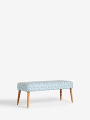 Laura Ashley Cariad Spray Newport Blue Rowe Bench - Image 5 of 6
