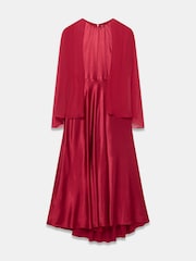 Mint Velvet Red Cape Detail Maxi Dress - Image 6 of 7