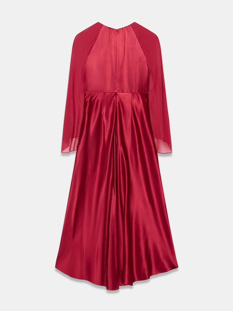 Mint Velvet Red Cape Detail Maxi Dress - Image 7 of 7 Mint Velvet Red Cape Detail Maxi Dress - Image 7 of 7