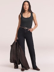 Mint Velvet Black Washed Straight Jeans - Image 2 of 8