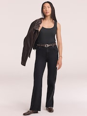 Mint Velvet Black Washed Straight Jeans - Image 6 of 8