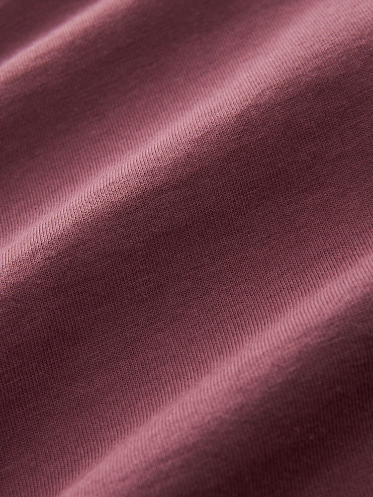 Purple Relaxed Fit 100% Cotton Essential Regular Crew Neck T-Shirt - Image 6 of 6