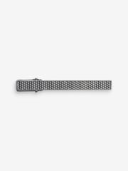 Navy Blue/Rust Brown Polka Dot Textured Tie With Tie Clips 2 Pack - Image 4 of 7