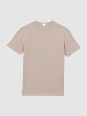 Reiss Mink Melrose Cotton Crew Neck T-Shirt - Image 2 of 5