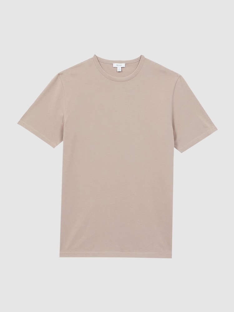 Reiss Mink Melrose Cotton Crew Neck T-Shirt - Image 2 of 5