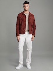 Reiss Mink Melrose Cotton Crew Neck T-Shirt - Image 3 of 5