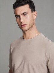 Reiss Mink Melrose Cotton Crew Neck T-Shirt - Image 4 of 5