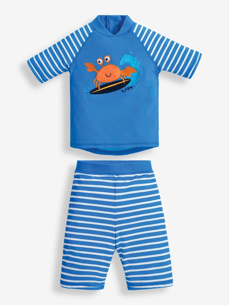 JoJo Maman Bébé Crab Kids 2-Piece Sun Protection Suit - Image 1 of 4