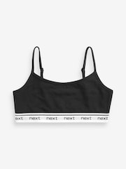 Black/White/Grey Strappy Crop Top 3 Pack (5-16yrs) - Image 3 of 5
