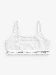 Black/White/Grey Strappy Crop Top 3 Pack (5-16yrs) - Image 4 of 5