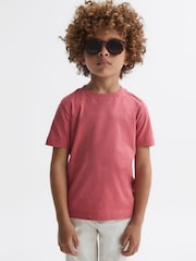 Reiss Coral Bless Crew Neck T-Shirt - Image 1 of 6