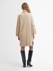 بيج - فستان من القطن 100% محبوك بتصميم مكتنز بغرزة مضلعة من Barbour®‎ - صورة 2 من 10