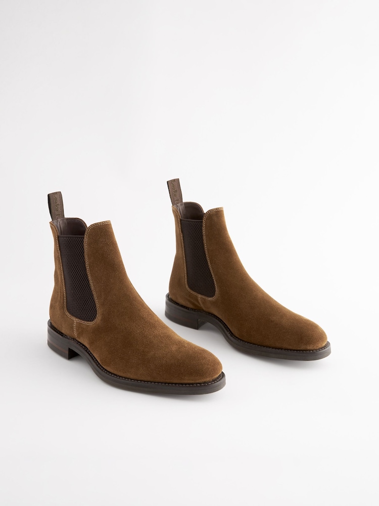 Коричневый - Loake For Next Suede Chelsea Boots - Изображение 1 из 6