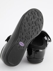 Black Patent Standard Fit (F) School Leather Mary Jane Brogues - Image 5 of 5