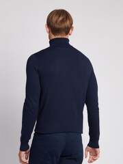U.S. Polo Assn. Blue Mens Roll Neck Jumper - Image 2 of 8