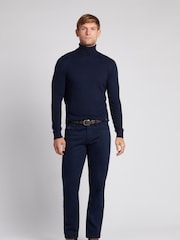 U.S. Polo Assn. Blue Mens Roll Neck Jumper - Image 3 of 8