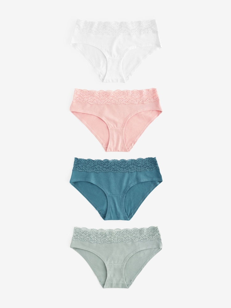 Wit/roze/groen - 4 Kanten slips - Image 5 of 10