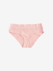 White/Pink/Green Short Lace Knickers 4 Pack - Image 7 of 10