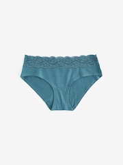 White/Pink/Green Short Lace Knickers 4 Pack - Image 8 of 10