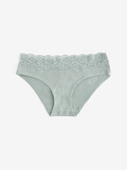 White/Pink/Green Short Lace Knickers 4 Pack - Image 9 of 10