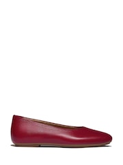 FitFlop Red Delicato High-Cut Soft-Leather Ballet Flats - Image 2 of 5