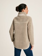 Joules Aldeburgh Grey Half Zip Borg Fleece - Image 4 of 9