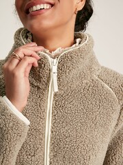 Joules Aldeburgh Grey Half Zip Borg Fleece - Image 7 of 9